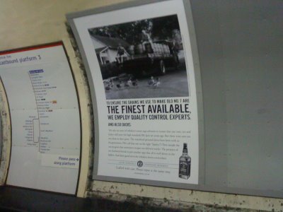 Reklam för Jack Daniel's i London:s tunnelbana