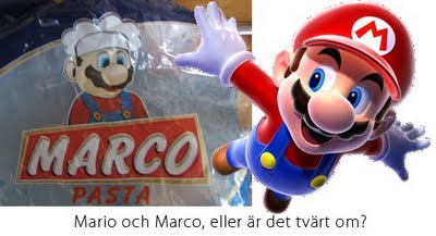 Marco pasta och Nintendos Mario