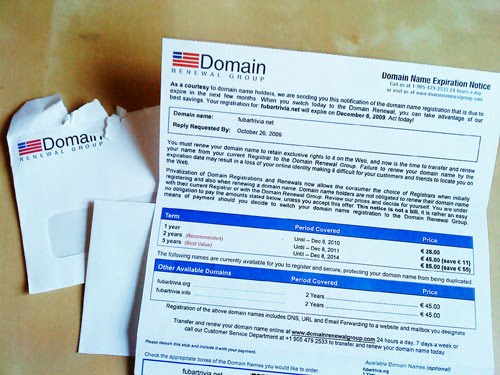 Varning för Domain renewal group