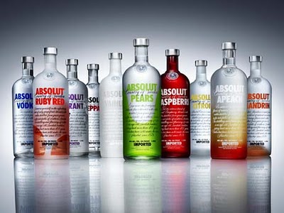 Absolut vodka:s olika smaker