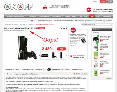 Onoff.se och Xbox 360 Slim - Inte helt lätt att hitta genom Google eller prisjämförelsesidor