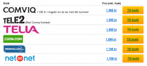Affiliate-länkar i version med orangea knappar
