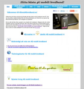 Screenshot av 4Gmobiltbredband.eu