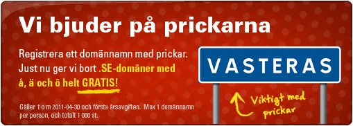 Loopia gratis .SE-domäner med prickar